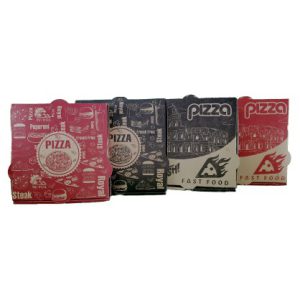 جعبه پیتزا دونفره 27سانت چاپ دار مقوایی ( 100 عددی ) کد 5348