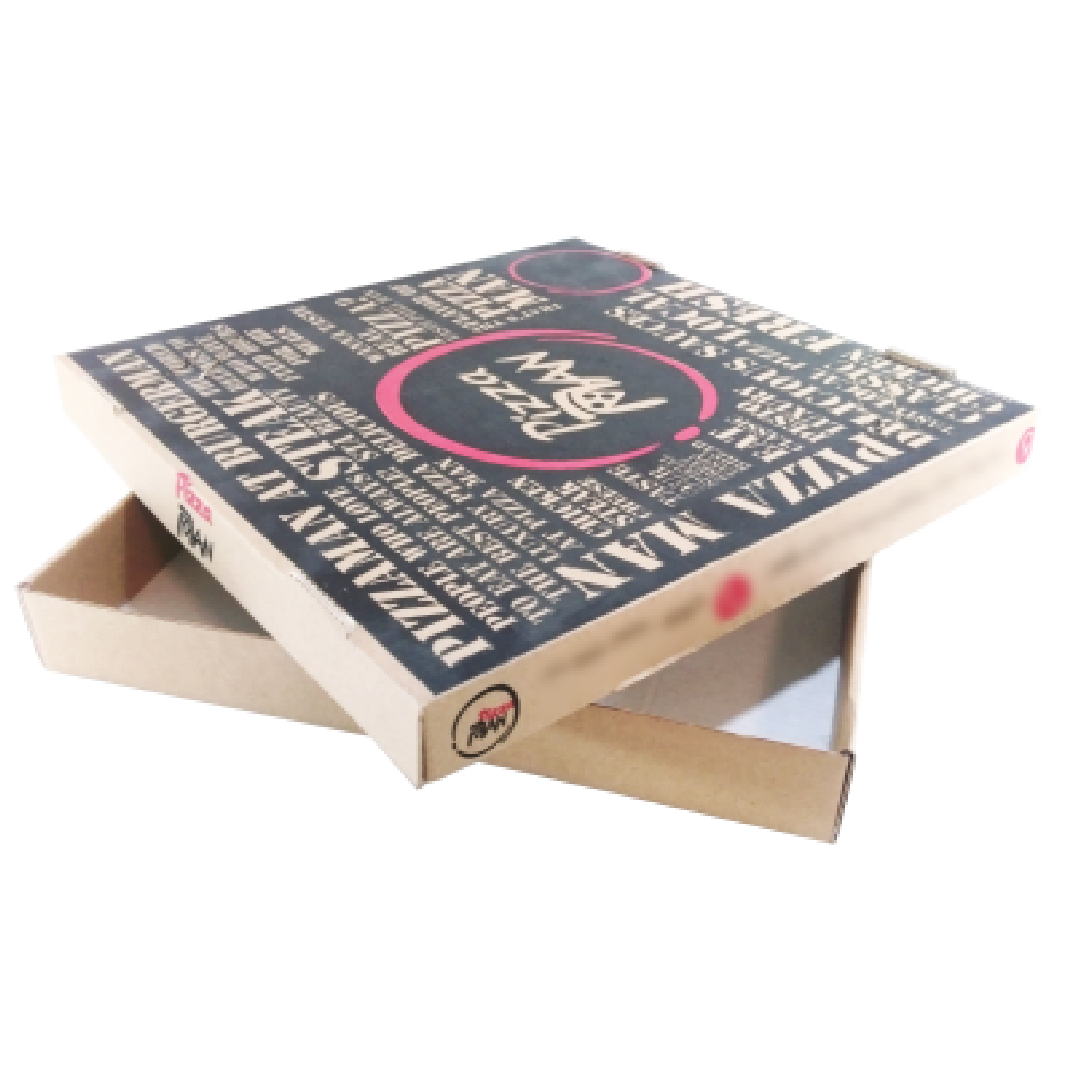 جعبه پیتزا دو تکه 0۱ - جعبه پیتزا - تولید کننده جعبه پیتزا ارزان و با کیفیت