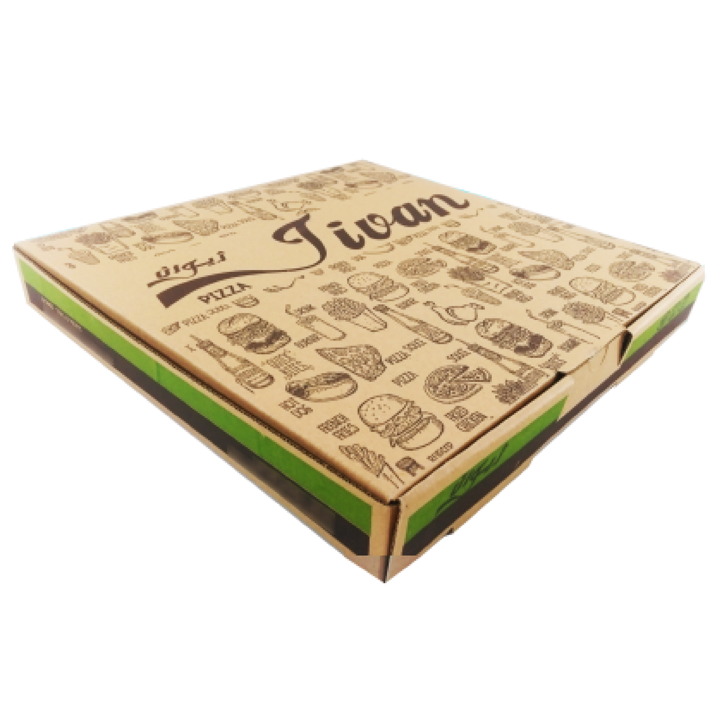 جعبه پیتزا مربعی 0۳ - جعبه پیتزا - تولید کننده جعبه پیتزا ارزان و با کیفیت